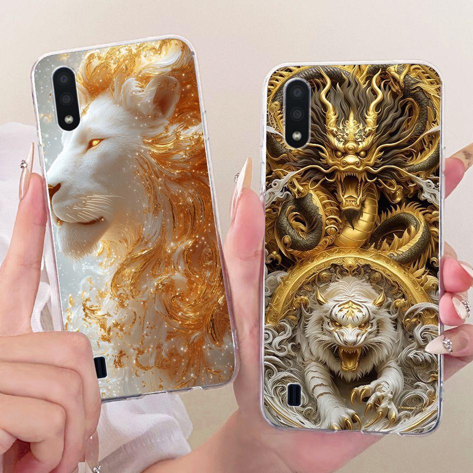 For Cover Smasung Galaxy A01 Case M01 SM-A015F Funda Fashion Dragon Cartoon Soft Slim Silicone Bumper For Samsung A01 Core Coque