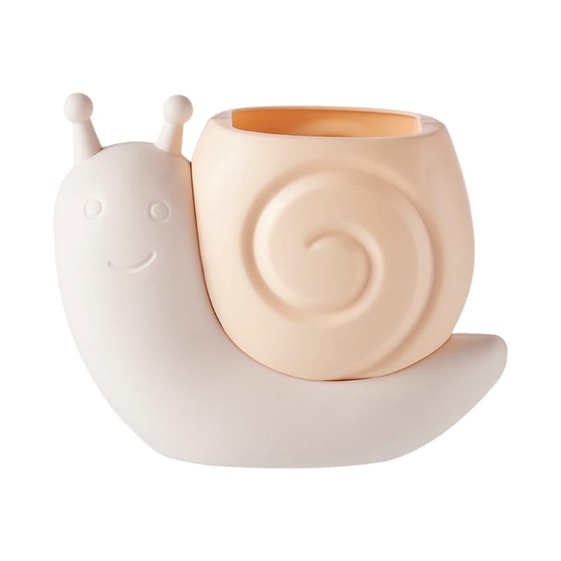 Schreibtischorganizer aus Kunststoff Cartoon Schneckenform Stiftehalter für Kinder Studium Schule Bürobedarf