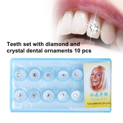 1 Set Diş Kristal Süsler Göz Kamaştırıcı Deformasyonsuz Ağız Gereçleri Diş Dekorasyonu Kristal Süsler Güzellik İçin Yapay Elmas