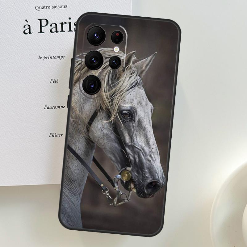 Animal Steed Horse Case For Samsung Galaxy S26 Ultra S24 S23 S22 S21 S25 Ultra S10 S20 Plus S25 FE Phone Cover