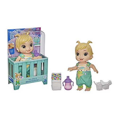 Hasbro Baby Alive Fun Shaking Baby Doll with Blonde Hair, Frog-Print Outfit, Over 25 Sound Effects Including Laughter, Dancing, Drinking, and Peeing,