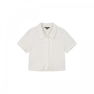 Slim Fit Crop Collar Blouse Ar2wb473