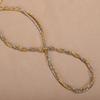 Sky Shimmering Necklace Simple Golden Sparkle Chain Two-color Cross-wound Necklace Double-layered Layering Plain Chain Accessory