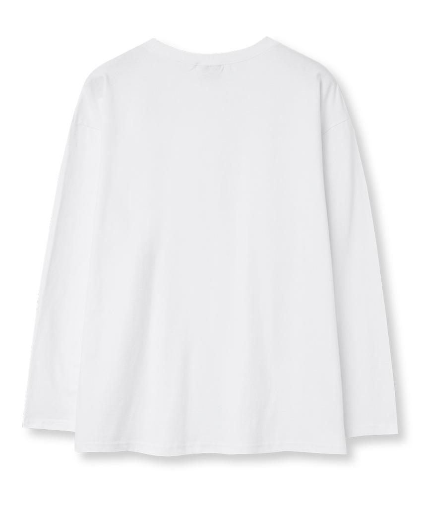 TI.GLAKE Surfing Car Oversized Long Sleeve T-Shirt White [Select Ribbed Sleeves]