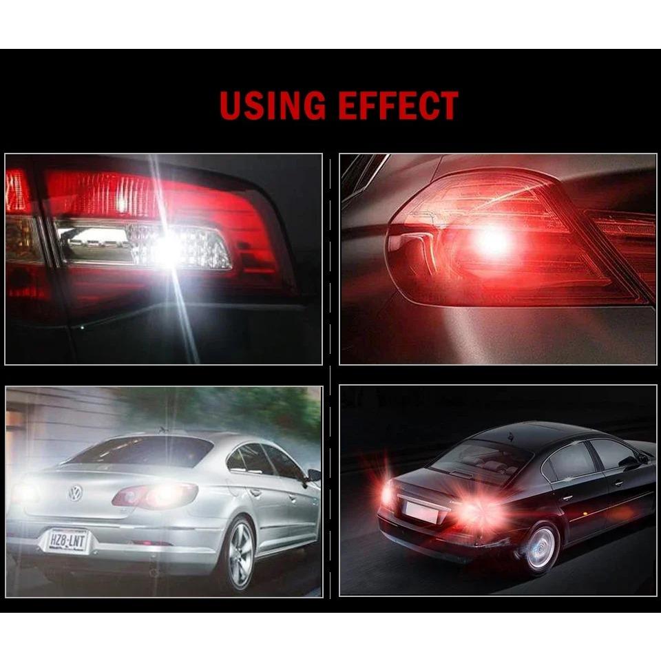1X Ba15s 1156 Led P21W Vehicle Reverse Turning Instructions Lamp 6 Filament Chip Car Light Bulb S25 Auto White RED 12v 6000K