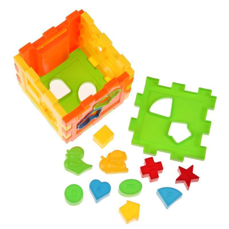 Ideal Gift Baby Kid Bricks Matching Blocks Baby Intelligence Educational Sorting Box For Early Learning