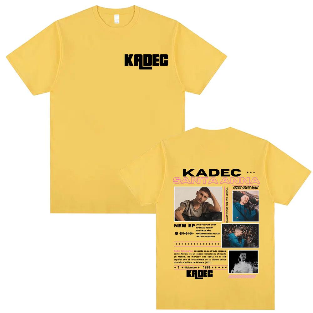 Rapper Kadec Santa Anna Tour 2025 Cover T Shirts Unisexs Women Harajuku Vintage Fashion Hip Hop T Shirt ONeck Loose Tshirts Tops