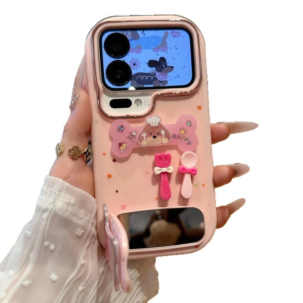 Tintenklecks-Welpen-Halterung ist geeignet für Apple 17PROMAX Handyhülle 15/16 Huawei Honor Handyhülle All-Inclusive-Hülle.