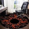 1PC Flame Design Chair Carpet for Office, Indoor Non-Slip Washable Carpet, Soft Comfortable Mat For Office Room yy250930227