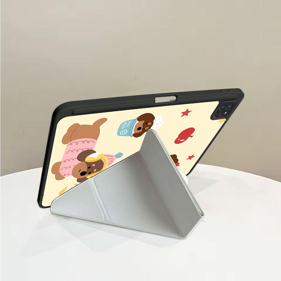 Cute Dog Holder Cover Tablet Case For iPad Pro 11th 10th 9th 8th 7th 12.9inch Air 4 5 M3 M2 1 2 M4 11inch Mini 6 7 Pro 2025