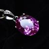 Natural Pink Ruby Pendant 28 ct 925 Sterling Silver Oval Gemstone Gemstone Jewelry Gift
