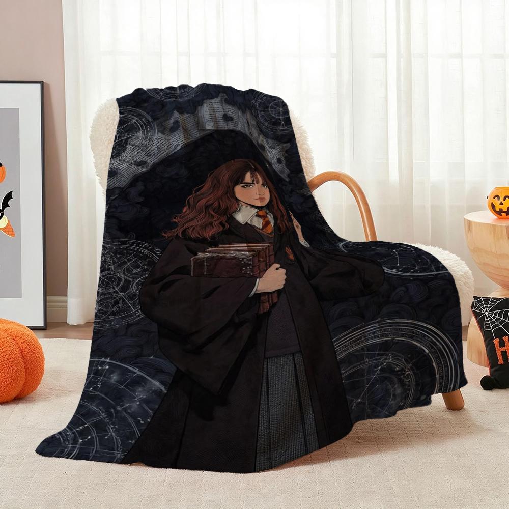 Harry Potter Magical World Printed Flannel Blanket Soft Warm Fleece Blanket For Living Room Office Nap Home Decor Great Holiday Gift