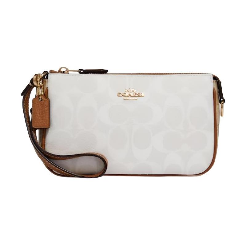 COACH Nolita 19 Metal Logo Classic Logo Print Artificial Leather Mahjong Bag Underarm Bag Hand Shoulder Bag Small Women s White Glacier White золотой