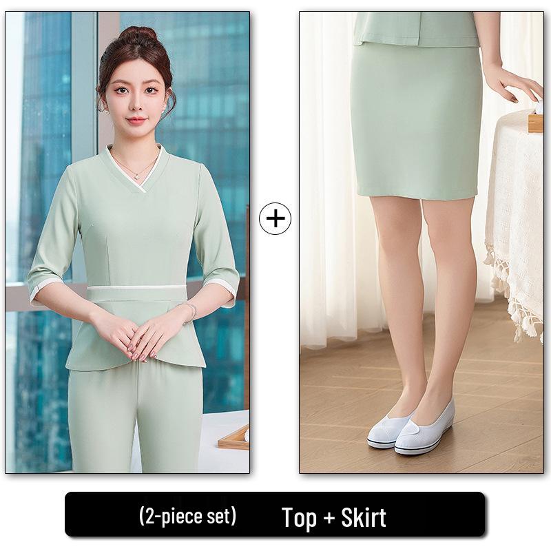 Women's High-End Beauty & Spa Technician Workwear Set for Foot Massage and Sauna