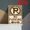 Tin Sign  No Parking Two Ways Arrow Vintage Durable Metal Plaque Wall Decor Home Yard Driveway Garage Wall Art