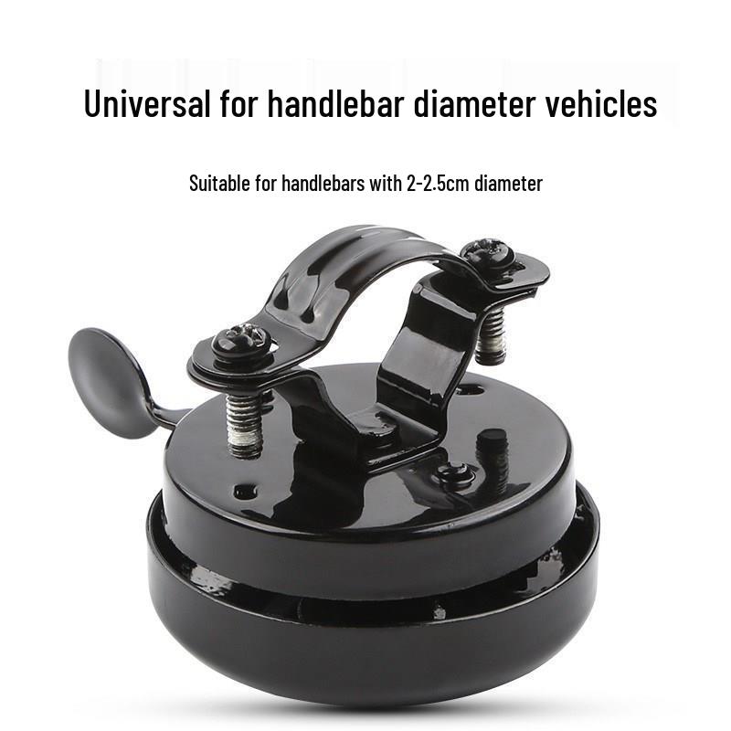 Durable Black Iron Bicycle Horn for Mountain & Folding Bikes - Loud Sound