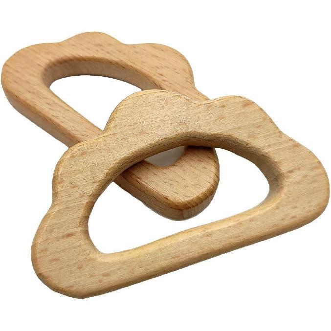 

5 шт. Прорезыватели из натурального дерева в форме облака, Игрушки для прорезывания зубов, Сделай сам, Ожерелье для прорезывания зубов, Милая подвеска в виде животного, Аксессуары для кормления и успокоения (Облако 5 шт.)