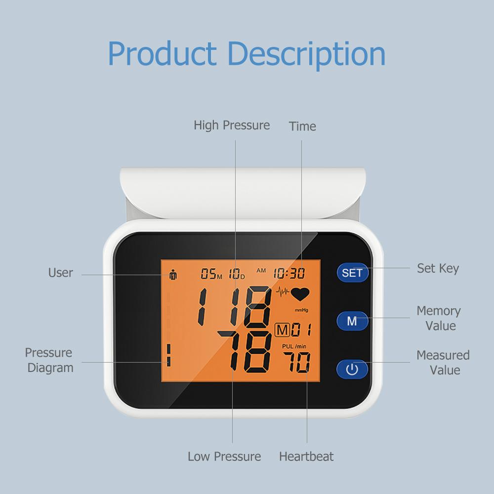 Smart Portable Blood Pressure Monitor Blood Pressure Machine Electric BP Monitors Digital Arm Sphygmomanometer Home Mercury