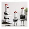 YISHUI Chicken Figurine Scandinavian Goods Cute Chicken Interior Decoration Wooden Set of 3 HP0115