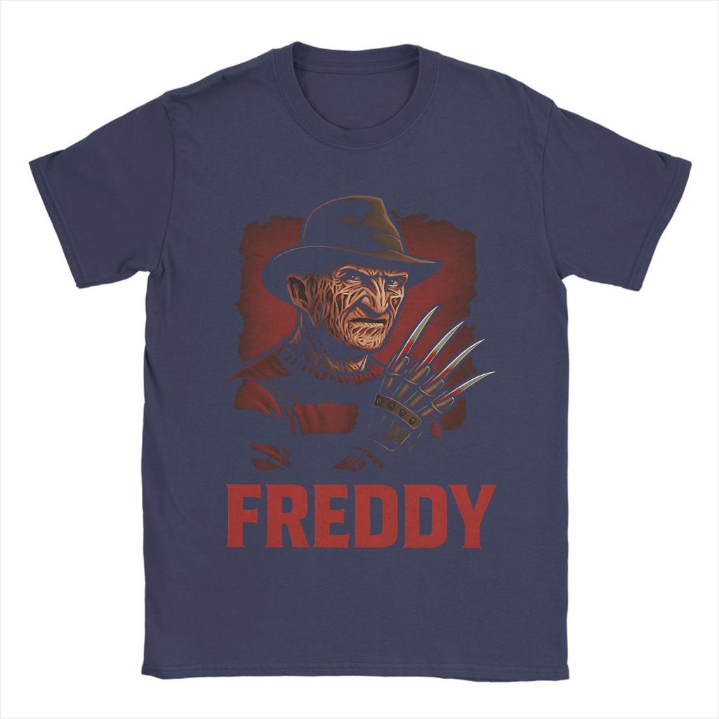 Men's T-Shirts Nightmares Freddys Kruegers Novelty 100% Cotton Tee Shirt Short Sleeve  T Shirts Crew Neck Clothing Adult
