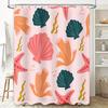 Seashell Starfish Shower Curtain Pink Green Orange Yellow Bath Decor Customizable Home Bathroom Accessory Waterproof Fabric Desi