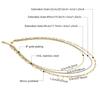 New Style Stainless Steel Waterproof 18K Gold Plated 3 Layered Chain Necklace Fine Neck Collar Chain Necklace for Woman