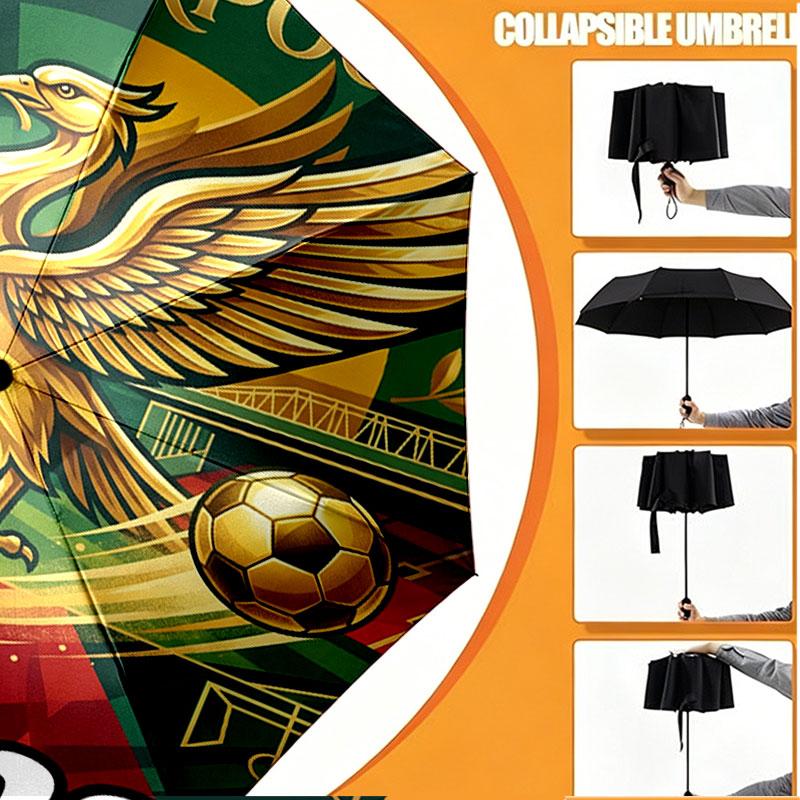 Custom Name Personalized LFC Print Umbrella, Auto Open Close, 8‑Rib Sturdy Frame, Commute Camping Hiking Use, Birthday Gift
