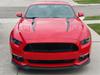 2Pcs Matt Black Car Hood Graphics Stripes Sticker For Ford Mustang 2015 2016