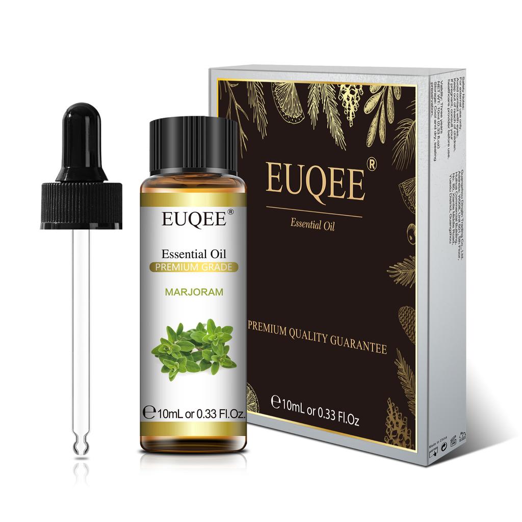 EUQEE 10ml Pure Natural Essential Oil Lavender Jasmine Eucalyptus Vanilla Sandalwood Sweet Orange Lemon Oregano Rose Fragrance