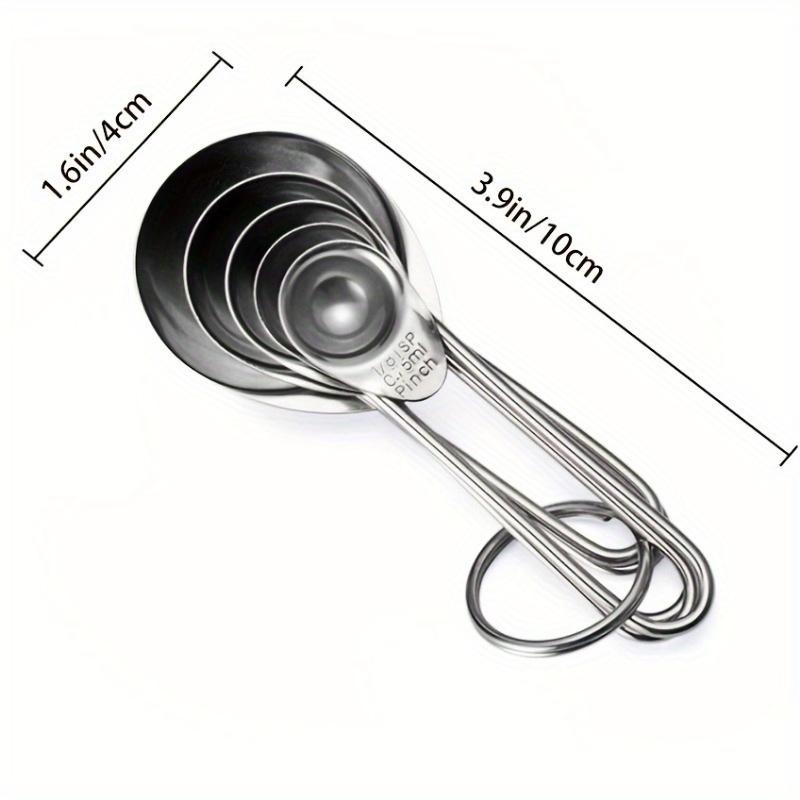 5pcs/set, Stainless Steel Measuring Cups and Spoons, Baking Tool Set with Scale
