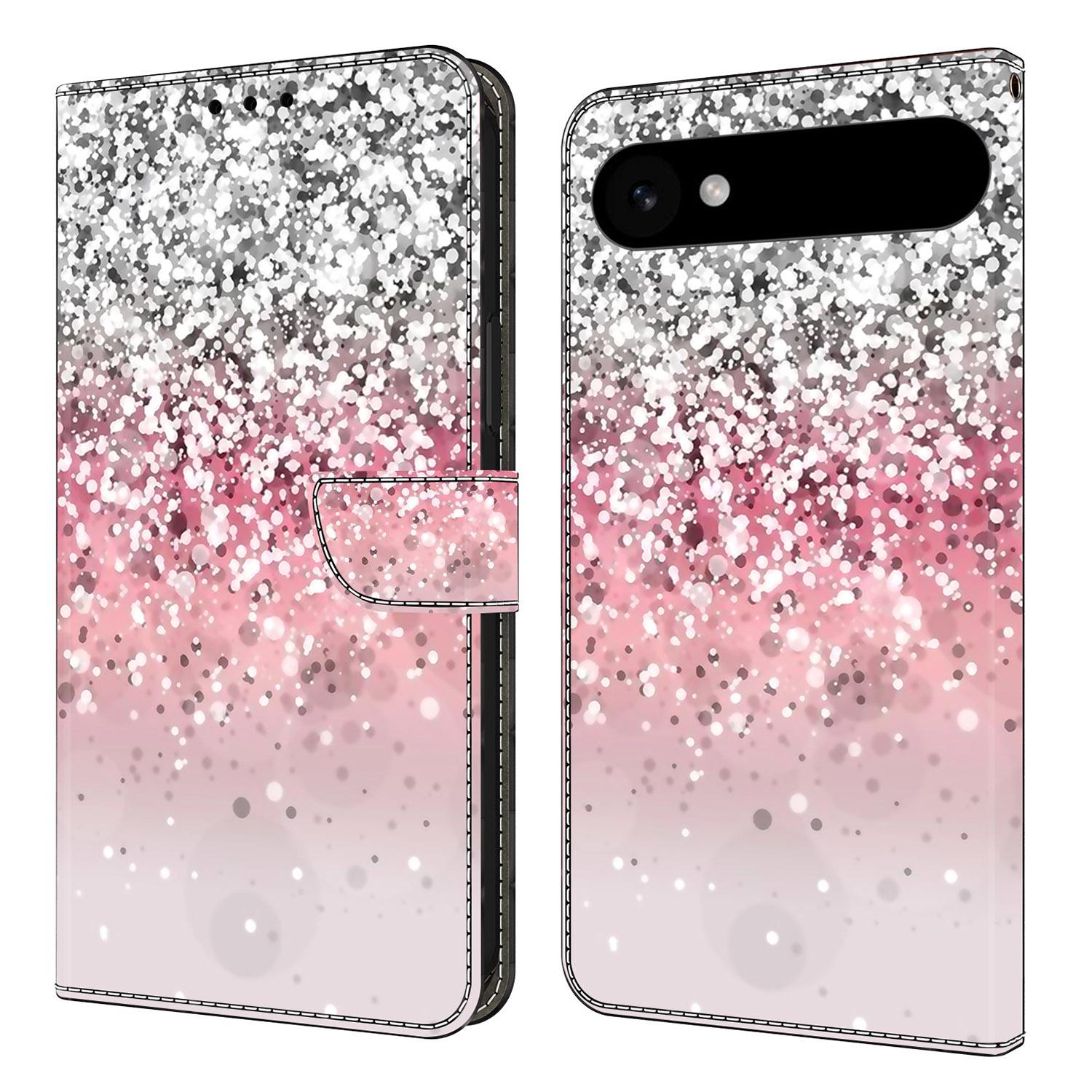 

For iPhone 17 Air Case Magnetic Clasp 3D Pattern Leather Wallet Phone Cover Gradient