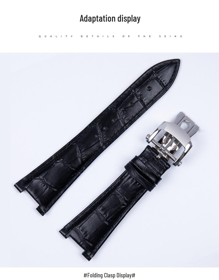 Boucle Papillon Patek 3 en Acier Inoxydable Compatible pour Bracelets Cuir/Caoutchouc Nautilus - Fermoir Déployant à Ardillon Accessoire