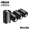 4Pcs/Lot Tire Stem Valve Caps Aluminum Car Dustproof Caps Tire Wheel Stem Air Valve Caps for Cars Bike Motorcycle Valve Stems 1