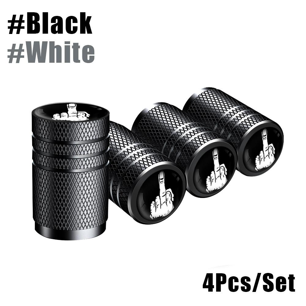 4Pcs/Lot Tire Stem Valve Caps Aluminum Car Dustproof Caps Tire Wheel Stem Air Valve Caps for Cars Bike Motorcycle Valve Stems 1