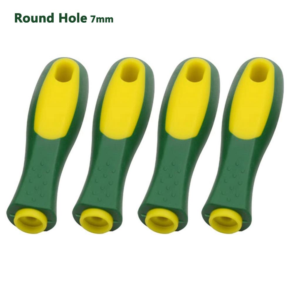 

4Pcs Rubber Files Handles Files Supplies 110mm Length Round Rectangular Hole Handle Woodworking File Handles Replacement