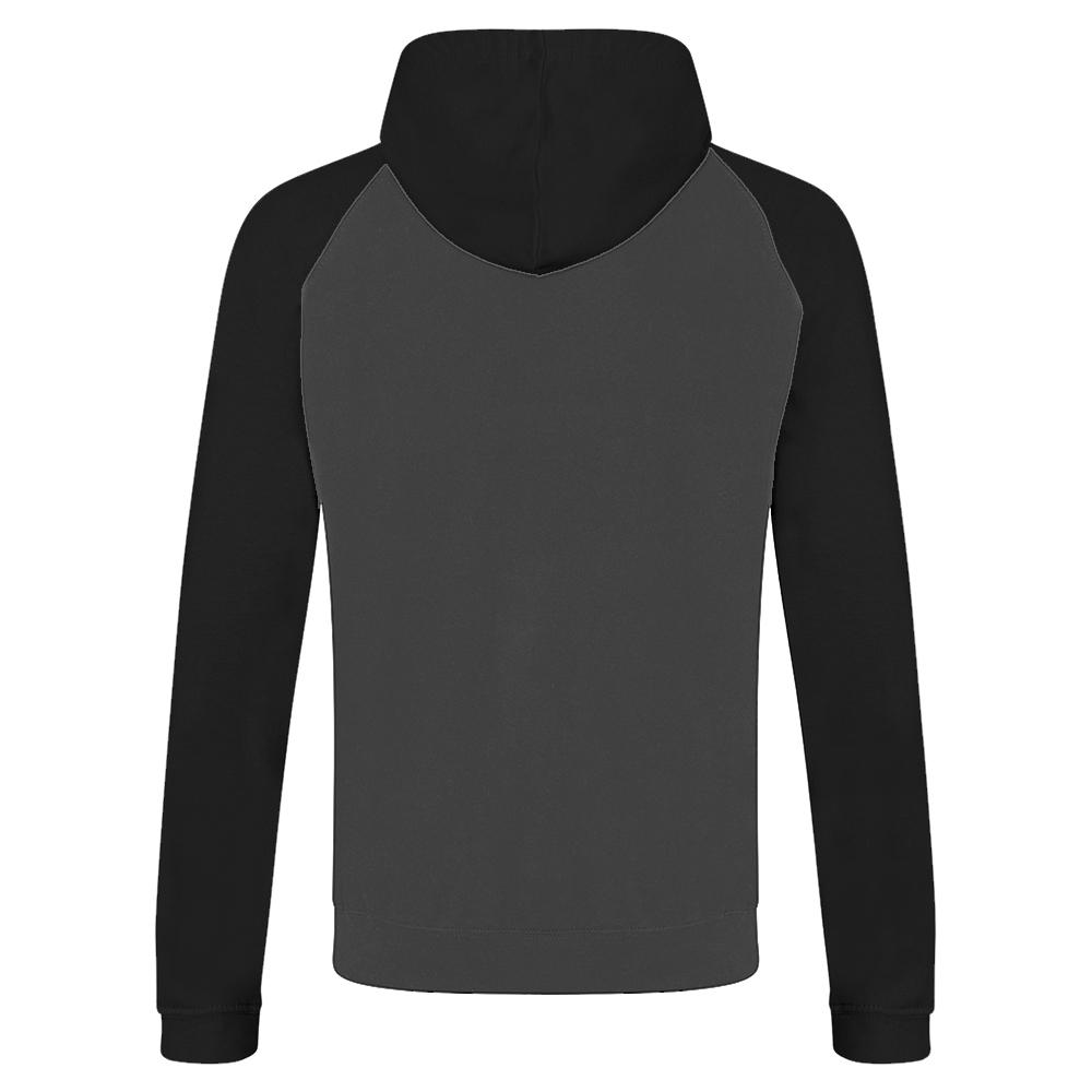 Awdis Just Hoods Adults Unisex dviejų spalvų beisbolo megztinis/džemperis su gobtuvu
