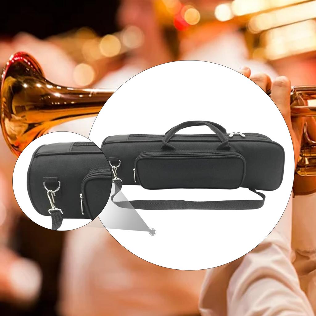 Profesionální obal na trubku Lehký a polstrovaný obal s vyhrazenými přihrádkami Snadné přenášení a plná ochrana pro hudebníky