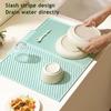 Covoraș din silicon pentru uscat vase pentru blat de bucătărie Drenaj rapid Rezistent la căldură Suport pentru oale Covoraș din silicon Anti-alunecare Pad protector pentru tocător