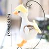Cartoon Plush Goose Keychain Soft Big White Goose Charm Big White Goose Key Chain  Backpack Decor