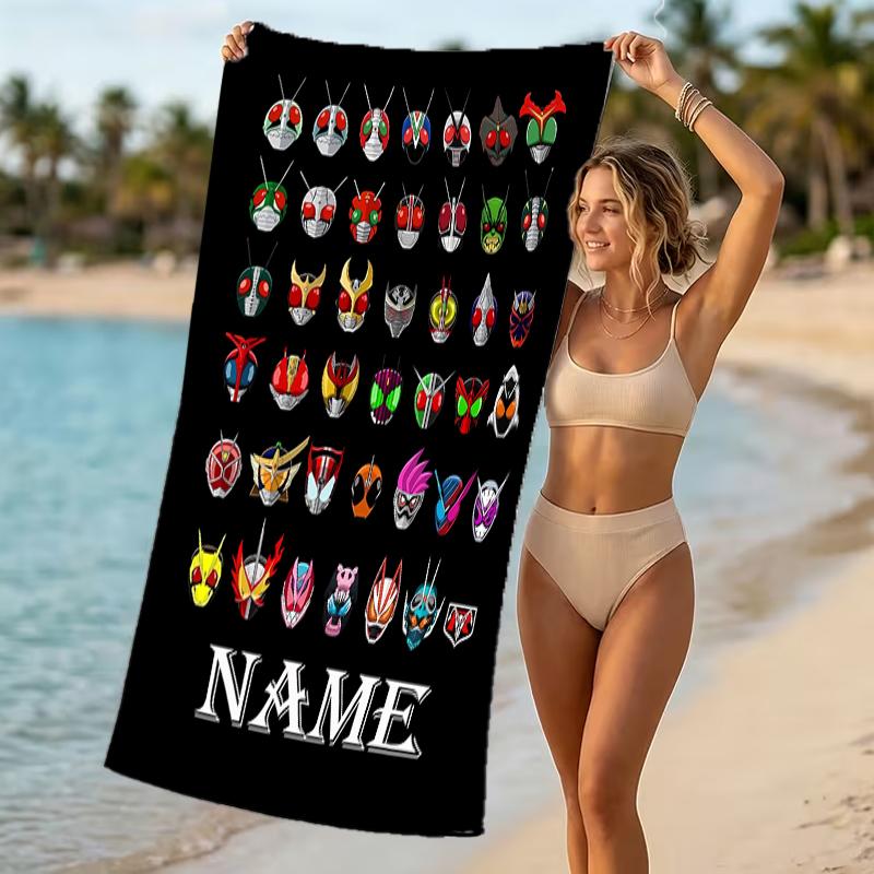 Customizable personalized beach towels Kamen Rider Decade themed designs.Suitable for the beach, yoga, sports;ideal as beach accessories