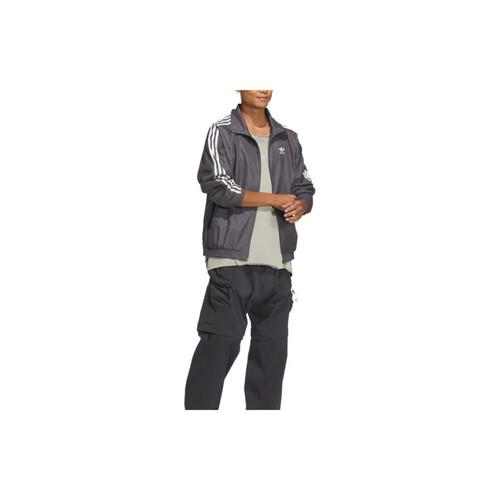 adidas Originals Zipper Design Long Sleeve Jacket, Unisex, Gray