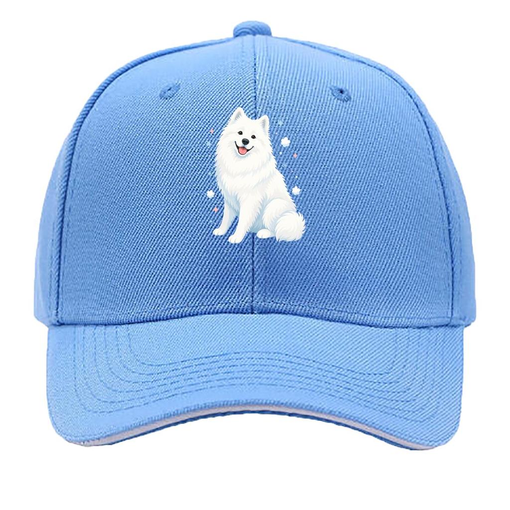 Playful Samoyed Companion Art Portra Hip Hop hat Fashion Outdoor Sports Sandwich Baseball Cap