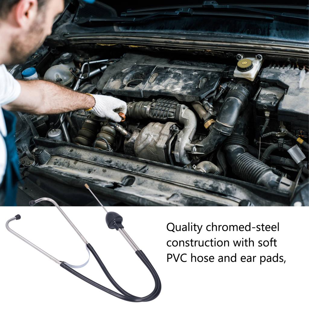 Mechanics Cylinder Sonarscope Steel with PVC Hose Auto Engine Diagnostic Tool Universal for Car Truck