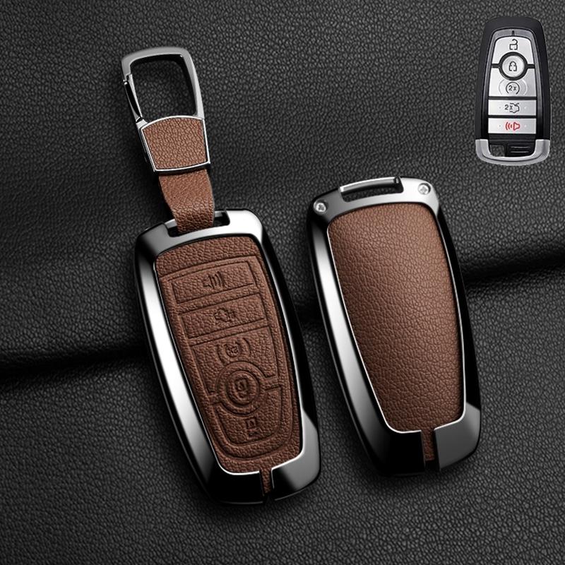 Car Key Case Holder Cover for Ford Mondeo Explorer Edge Expedition F-450 F-350 F150 Fusion Mustang Everest Accessories Styling