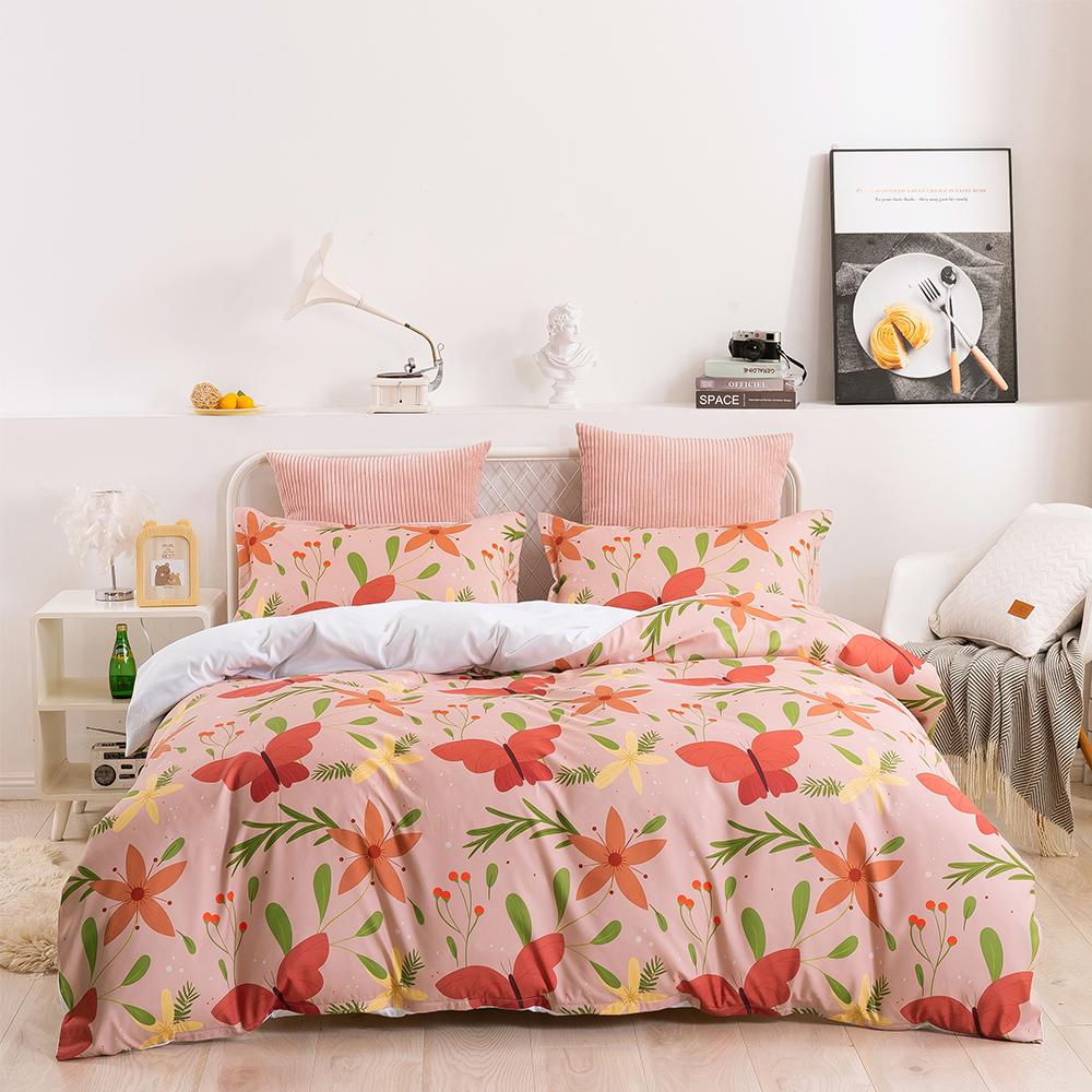 Floral Cactus King Queen Duvet Cover Watercolor Tropical Plants Bedding Set for Teen Adults Flowers 2/3pcs Polyester Quilt Cover