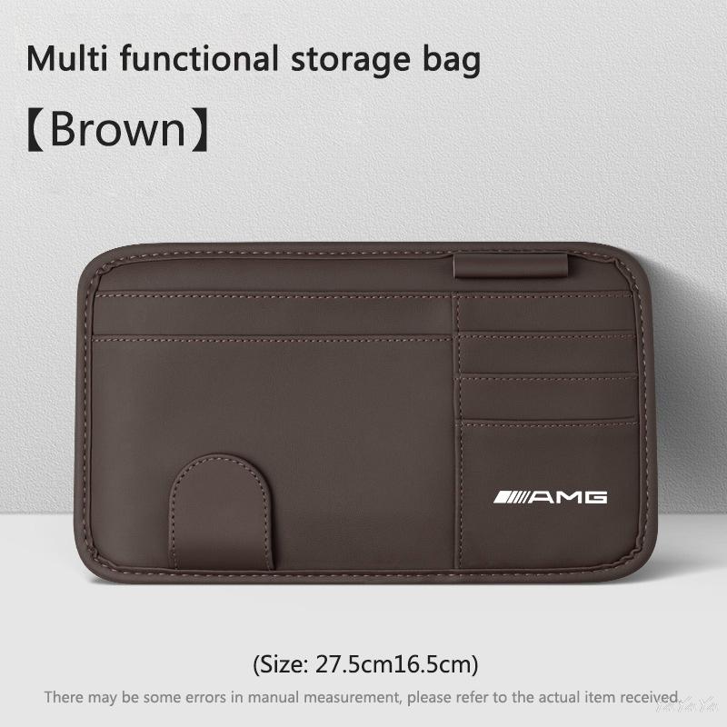 Car Sunshade Multi-function Storage Bag Auto Interior Accessories For Benz AMG W204 W205 W203 W211 W212 W213 W201 W210 stickers JR9