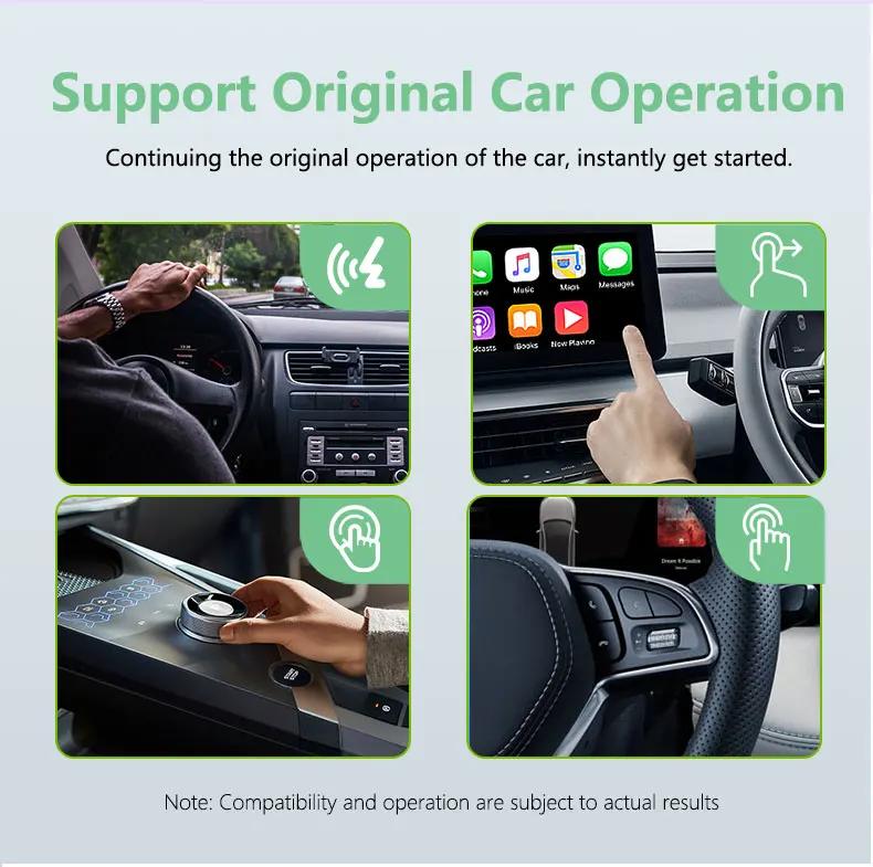 2 In 1 Wired To Wireless CarPlay Android Auto Adapter for OEM Car Stereo USB Type C Plug and Use For 98% Cars For IOS Android