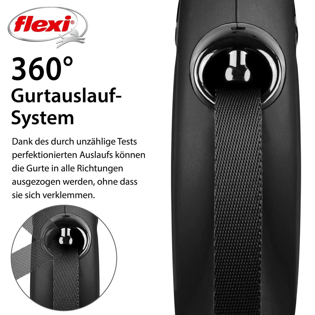 Flexi New Classic Tape L dogs under 8m Black (for 50kg) [Dog Leash]