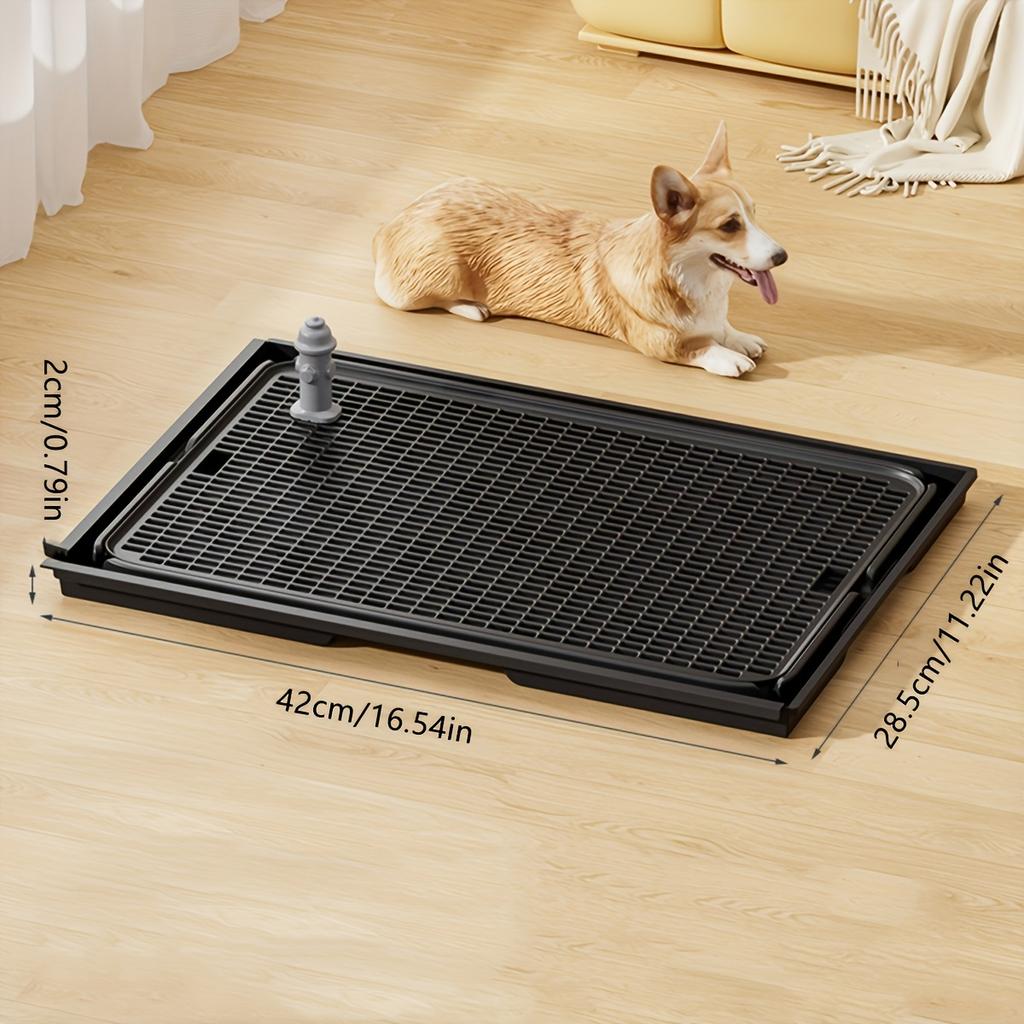  2-in-1 Non-Slip Dog Potty Tray Cat Litter Mat - Waterproof Soft Paw-Friendly Design with Grid Pattern for Easy Cleaning