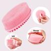 3pcs Silicone Body Scrubbers, Body Bath Brush X1, Facial Scrubber X1, Nose Blackhead Remover X1, for Women Men Various Skin Pink